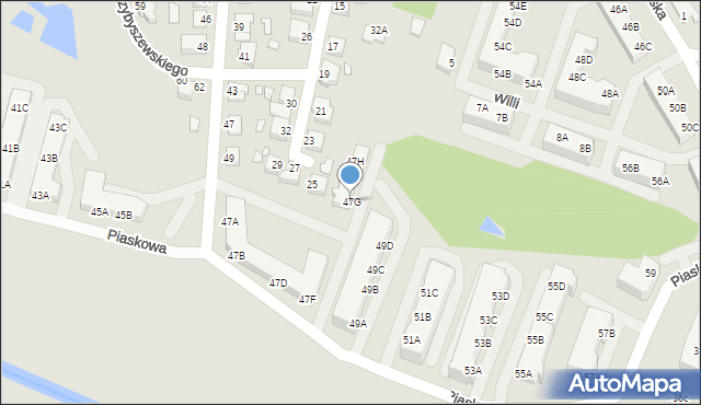 Wągrowiec, Piaskowa, 47G, mapa Wągrowiec