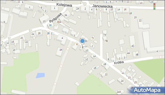 Wągrowiec, Piaskowa, 8, mapa Wągrowiec