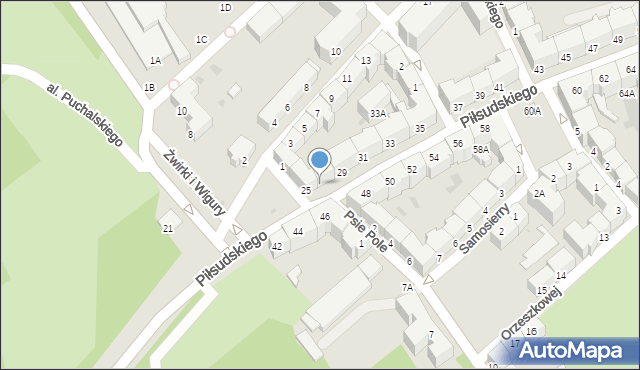 Wałbrzych, Piłsudskiego Józefa, marsz., 27, mapa Wałbrzycha