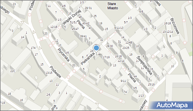 Warszawa, Piekarska, 3, mapa Warszawy