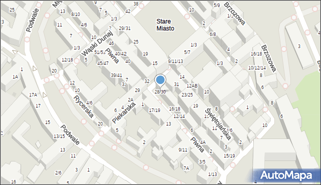 Warszawa, Piwna, 28/30, mapa Warszawy