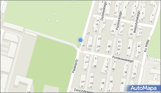 Warszawa, Piaskarzy, 7, mapa Warszawy