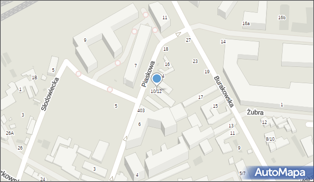 Warszawa, Piaskowa, 10/12, mapa Warszawy