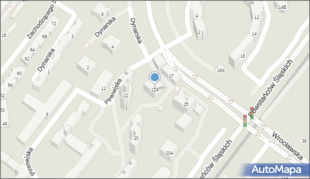 Warszawa, Pirenejska, 22A, mapa Warszawy