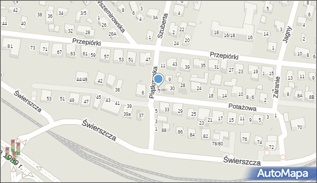 Warszawa, Piątkowska, 7, mapa Warszawy