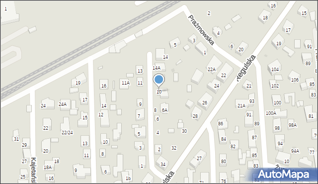 Warszawa, Piskorska, 10, mapa Warszawy