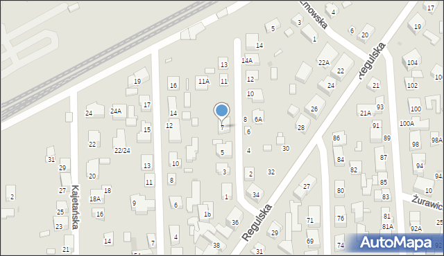 Warszawa, Piskorska, 7, mapa Warszawy