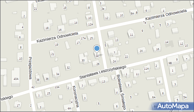 Warszawa, Piechoty Wybranieckiej, 14, mapa Warszawy