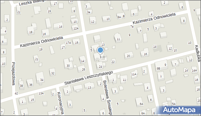 Warszawa, Piechoty Wybranieckiej, 7, mapa Warszawy