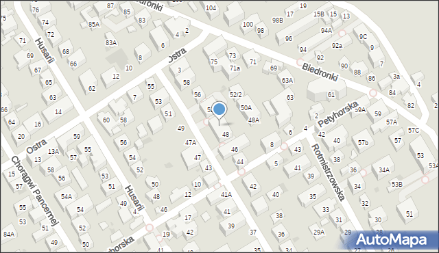 Warszawa, Piechoty Łanowej, 50, mapa Warszawy