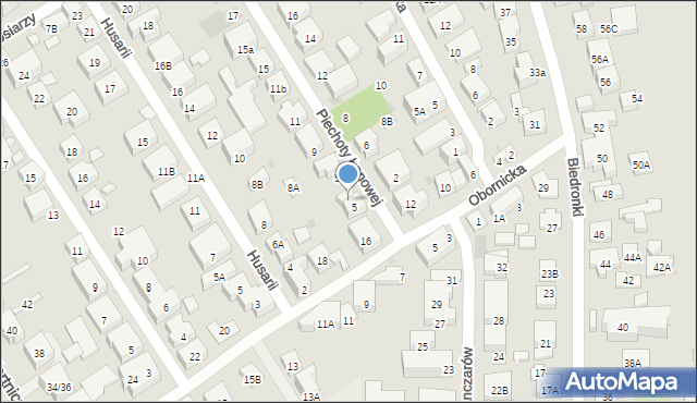 Warszawa, Piechoty Łanowej, 5A, mapa Warszawy