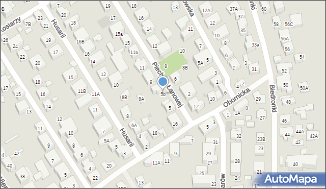 Warszawa, Piechoty Łanowej, 5b, mapa Warszawy