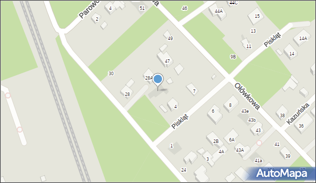 Warszawa, Piskląt, 5a, mapa Warszawy