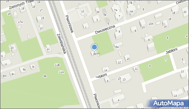 Warszawa, Piwoniowa, 10, mapa Warszawy
