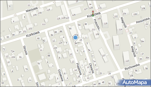 Warszawa, Piastowa, 3B, mapa Warszawy