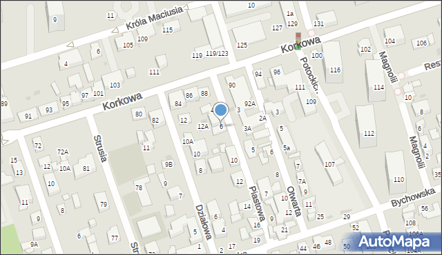 Warszawa, Piastowa, 6, mapa Warszawy