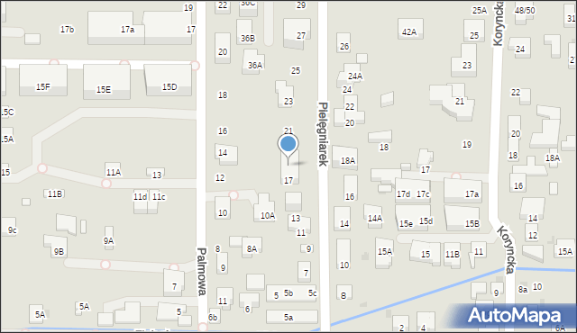 Warszawa, Pielęgniarek, 19, mapa Warszawy