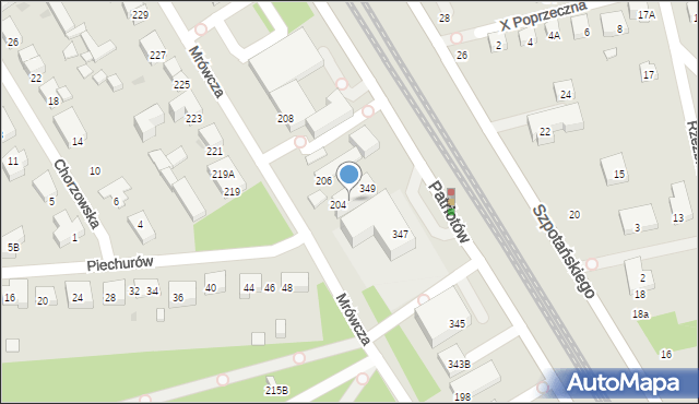 Warszawa, Piechurów, 13, mapa Warszawy