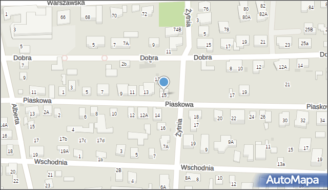 Warszawa, Piaskowa, 15, mapa Warszawy