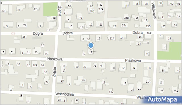 Warszawa, Piaskowa, 19, mapa Warszawy