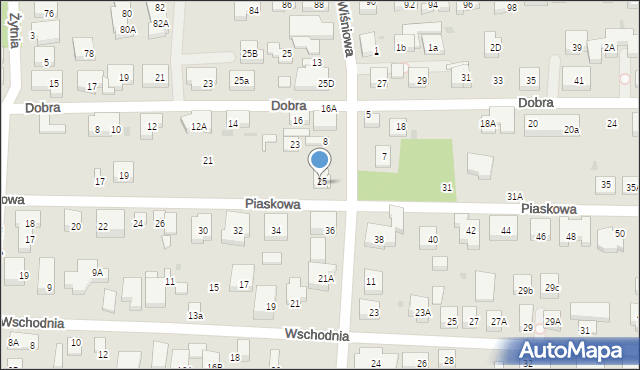 Warszawa, Piaskowa, 25A, mapa Warszawy