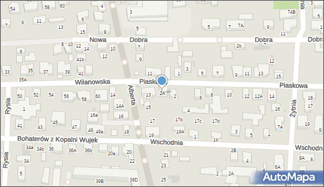 Warszawa, Piaskowa, 2A, mapa Warszawy