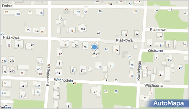 Warszawa, Piaskowa, 60a, mapa Warszawy