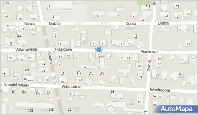 Warszawa, Piaskowa, 8, mapa Warszawy