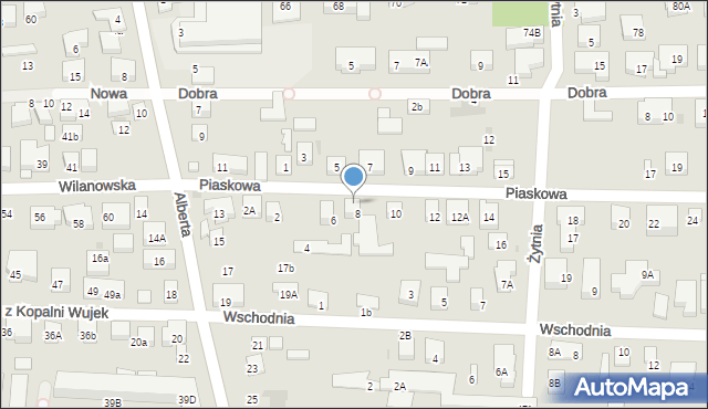 Warszawa, Piaskowa, 8A, mapa Warszawy