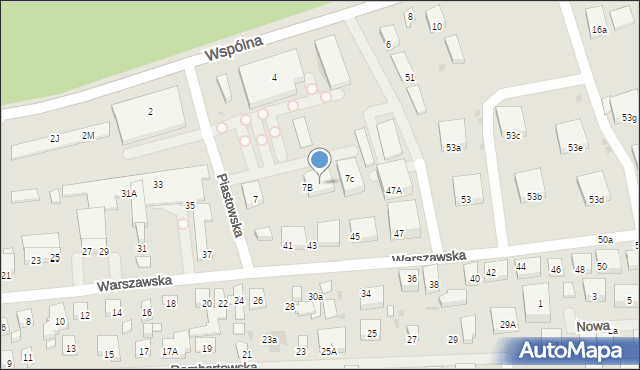 Warszawa, Piastowska, 7e, mapa Warszawy