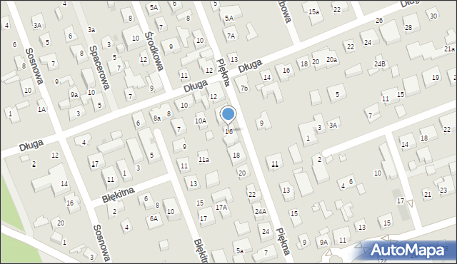 Warszawa, Piękna, 16, mapa Warszawy