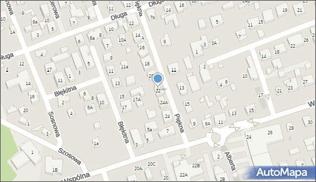 Warszawa, Piękna, 22, mapa Warszawy