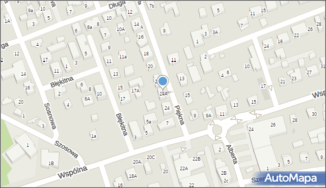 Warszawa, Piękna, 24A, mapa Warszawy