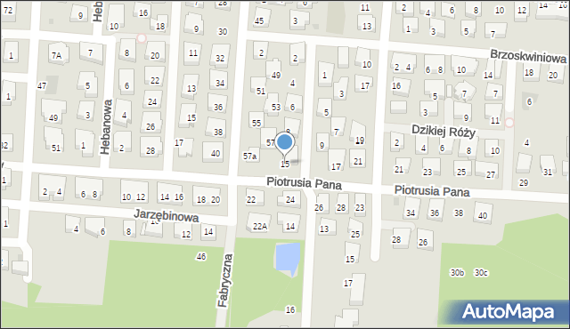 Warszawa, Piotrusia Pana, 15, mapa Warszawy