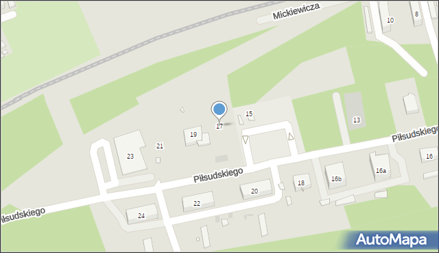 Węgliniec, Piłsudskiego Józefa, marsz., 17, mapa Węgliniec