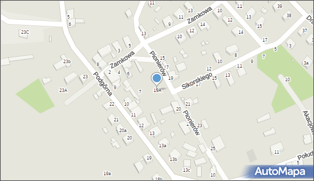 Węgorzyno, Pionierów, 19A, mapa Węgorzyno