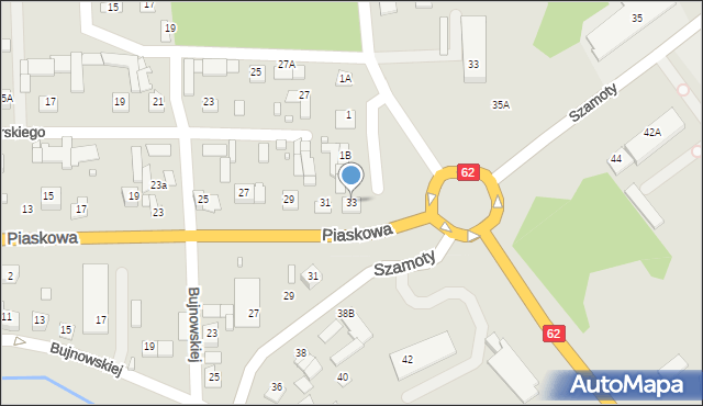 Węgrów, Piaskowa, 33, mapa Węgrów