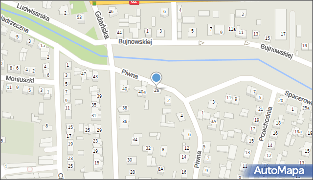 Węgrów, Piwna, 2a, mapa Węgrów