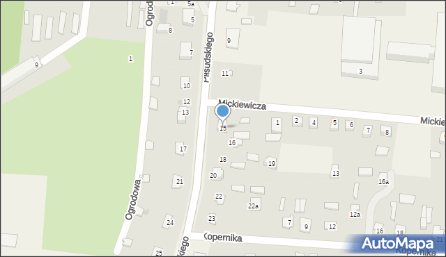 Werbkowice, Piłsudskiego Józefa, 15, mapa Werbkowice