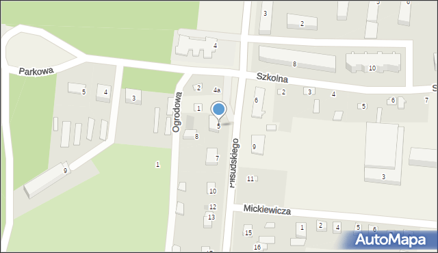 Werbkowice, Piłsudskiego Józefa, 5, mapa Werbkowice