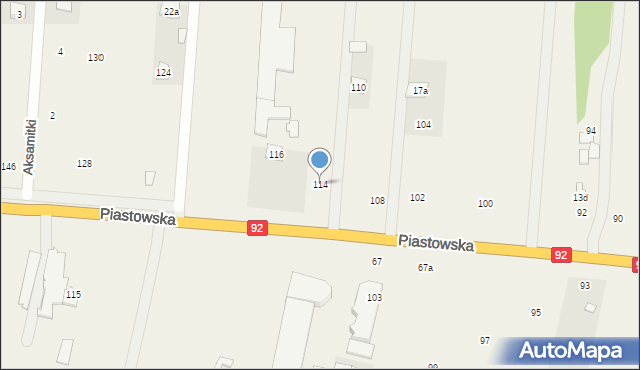 Wielgolas Brzeziński, Piastowska, 114, mapa Wielgolas Brzeziński