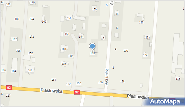 Wielgolas Brzeziński, Piastowska, 148, mapa Wielgolas Brzeziński