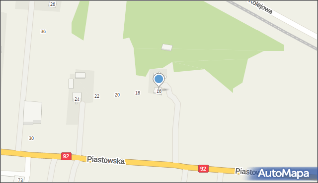 Wielgolas Brzeziński, Piastowska, 16, mapa Wielgolas Brzeziński