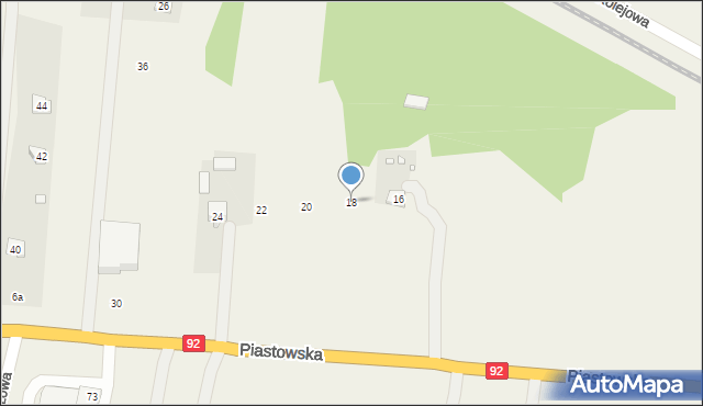 Wielgolas Brzeziński, Piastowska, 18, mapa Wielgolas Brzeziński