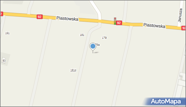 Wielgolas Duchnowski, Piastowska, 179b, mapa Wielgolas Duchnowski