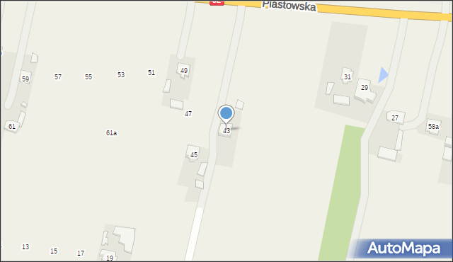 Wielgolas Duchnowski, Piastowska, 43, mapa Wielgolas Duchnowski