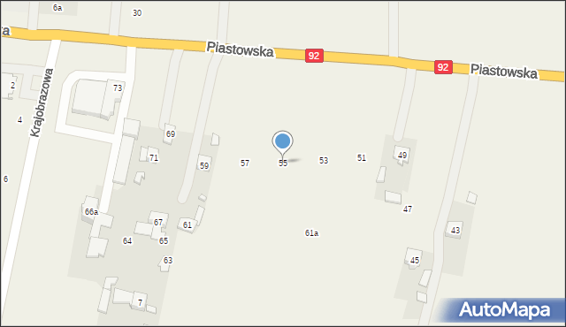 Wielgolas Duchnowski, Piastowska, 55, mapa Wielgolas Duchnowski