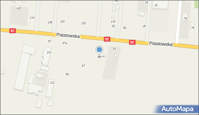 Wielgolas Duchnowski, Piastowska, 95, mapa Wielgolas Duchnowski