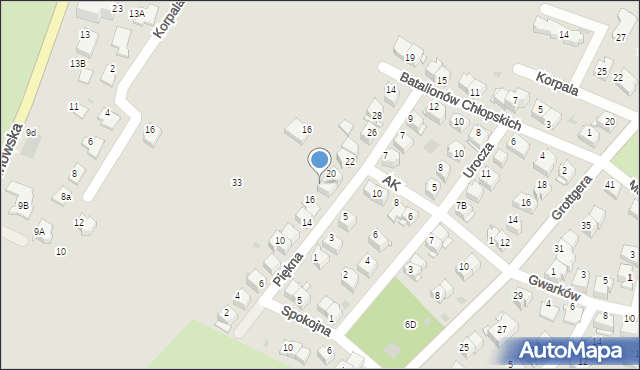 Wieliczka, Piękna, 18, mapa Wieliczka
