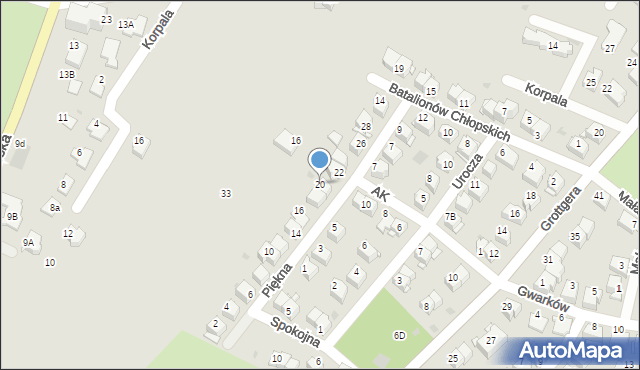 Wieliczka, Piękna, 20, mapa Wieliczka